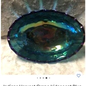 Indian glass iridescent fruit bowl